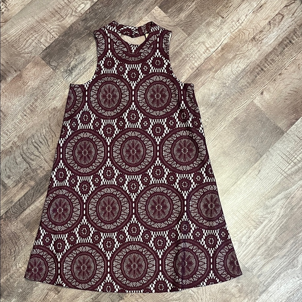 Maroon Patterned Dress